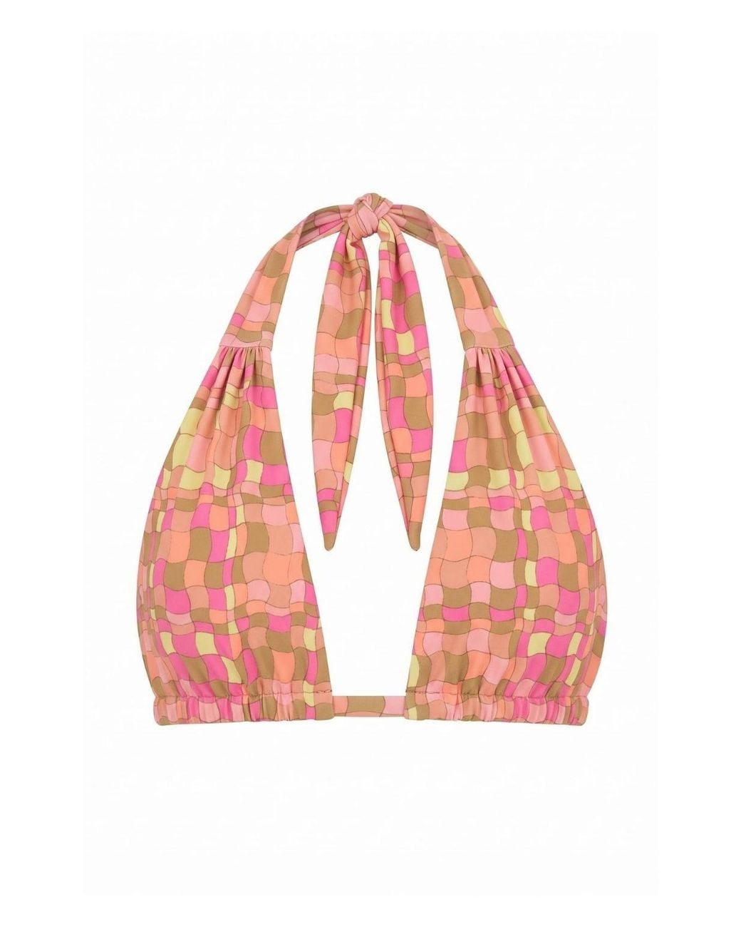 Montce Pink Ibiza Geo Niki Bikini Top