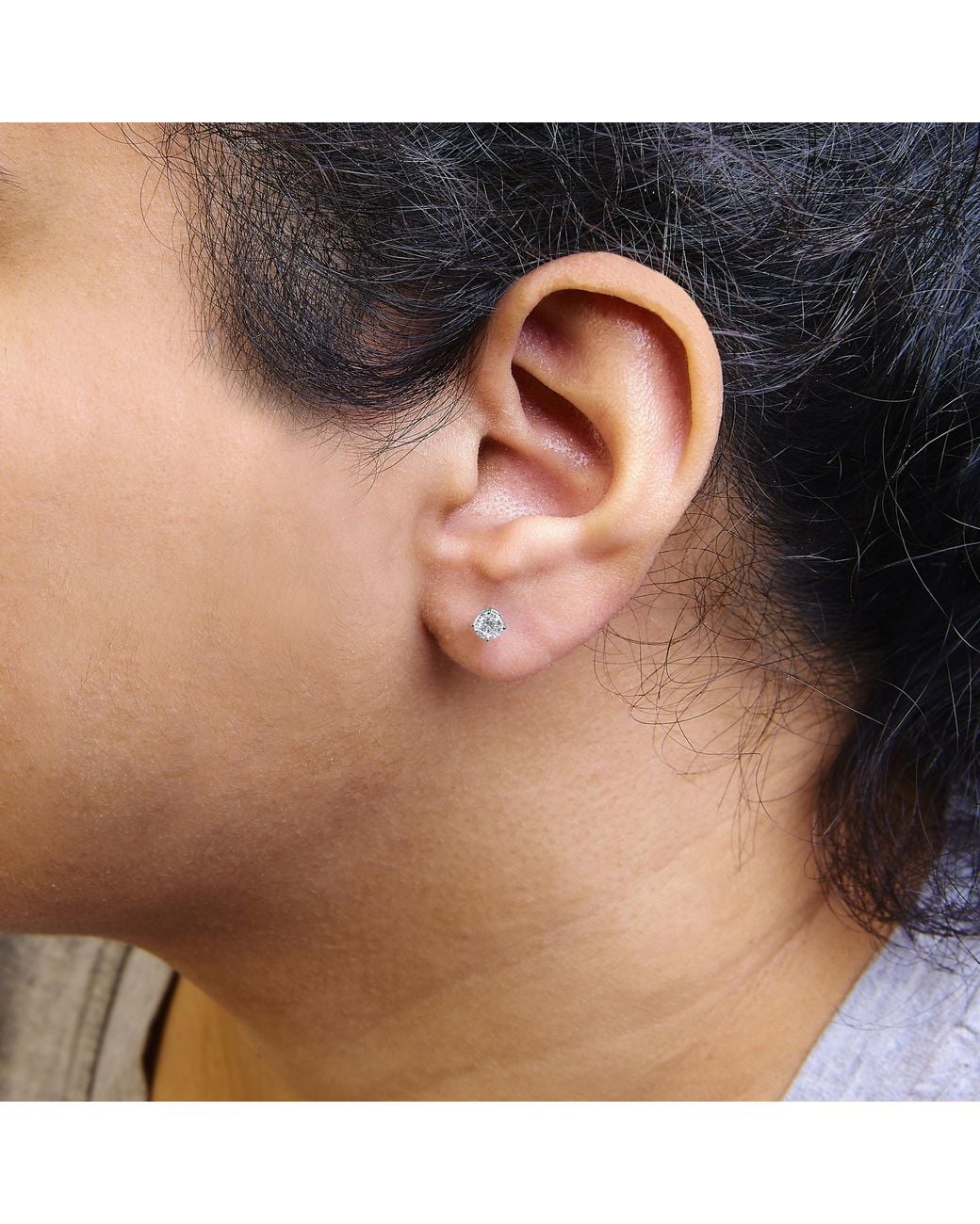 Haus of Brilliance Metallic 14K 1/2 Cttw Lab Grown Diamond Solitaire Stud Earrings