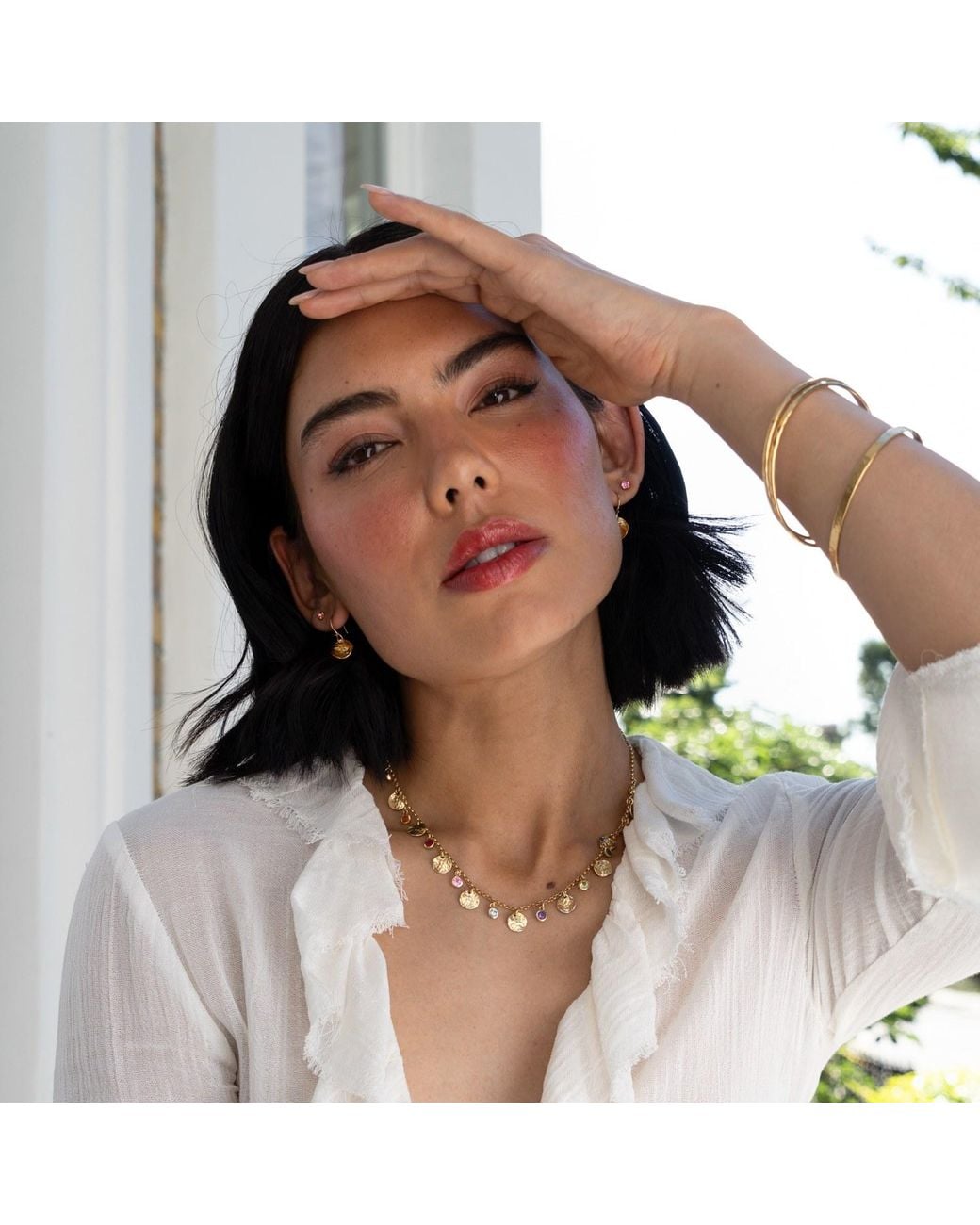 Dower & Hall Metallic Large Disc Nomad Earrings