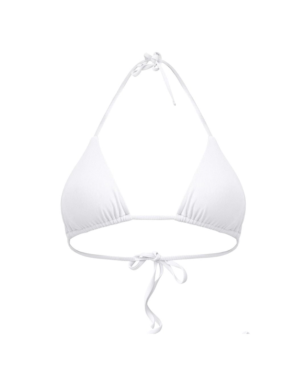 Mihara White Yara Triangle Bikini Top