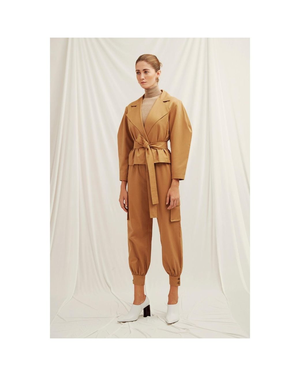 NAZLI CEREN Brown Kai Jacket