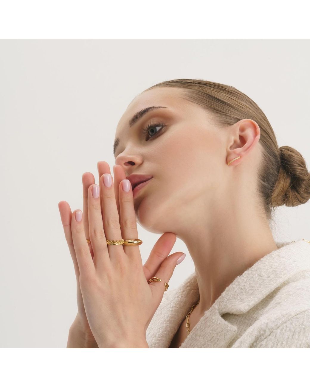 Elk & Bloom Metallic Dainty Crown Ring