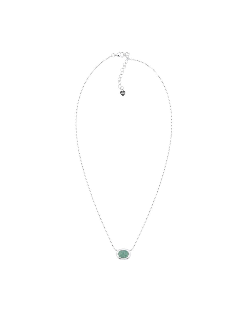 Uchi and Soto White Enso Amazonite & 925 Sterling Necklace