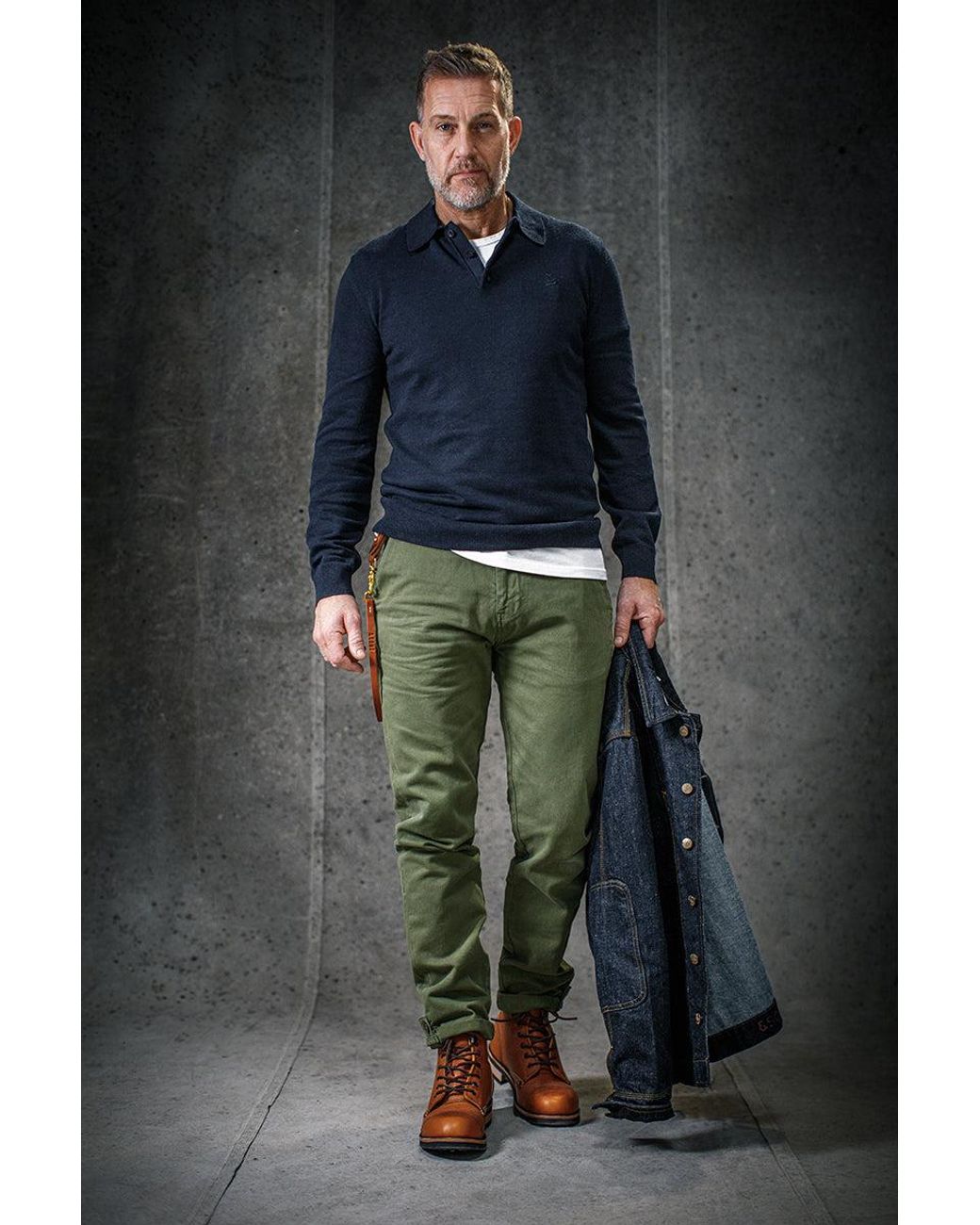 &SONS Trading Co Green Virgil Chino Army for men