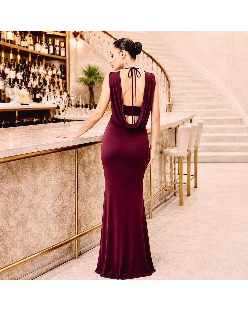 Monice London Red Amari Burgundy