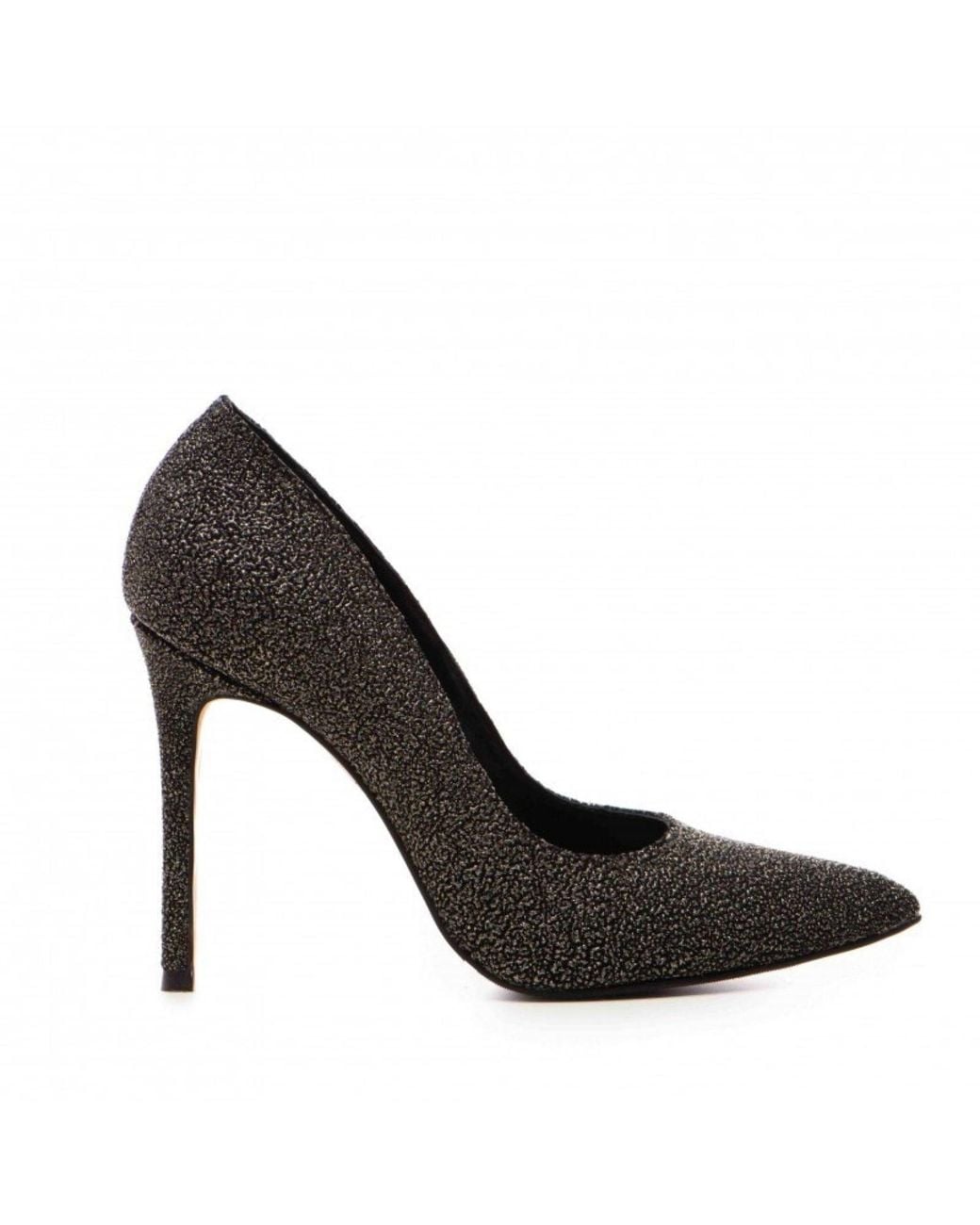 The 5Th Element Black Shimmer Stiletto Pumps
