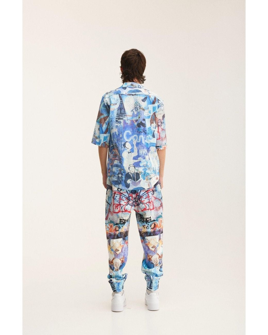 mysimplicated Blue Short Sleeve Shirt And Trousers Set