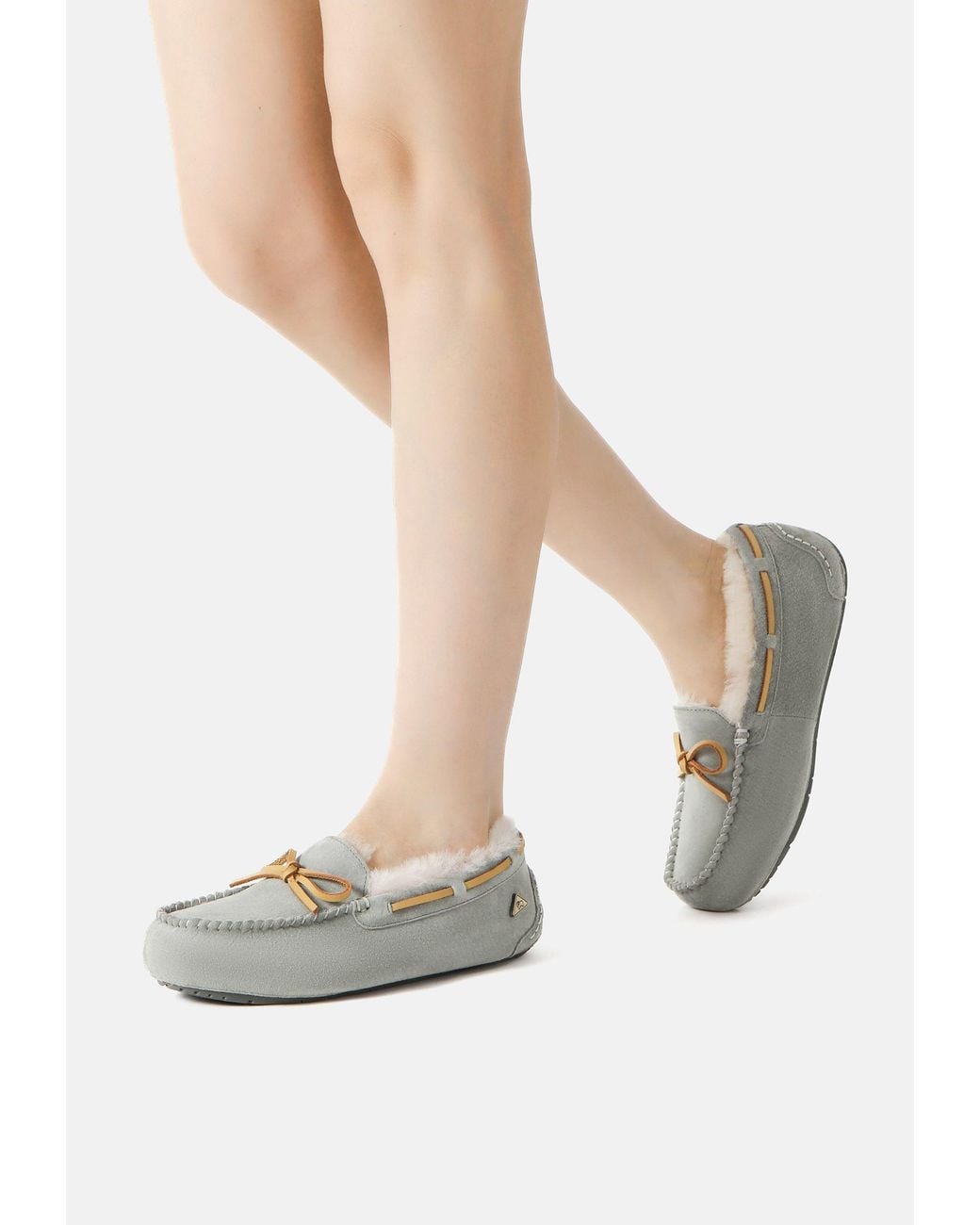EverAu Australia Gray Crested Leather Loafers