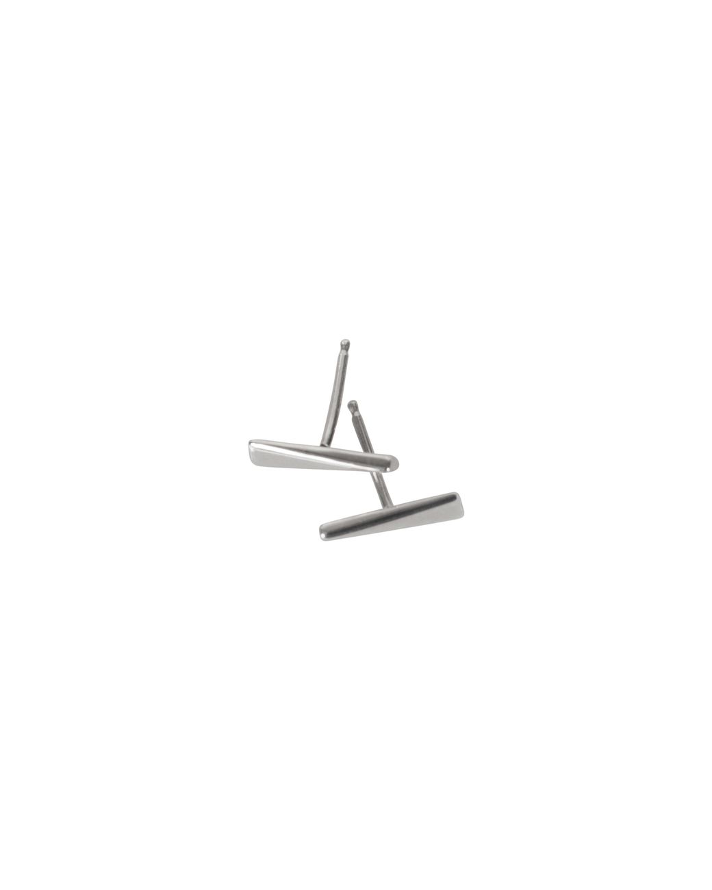Cier White Flex Stud Earrings