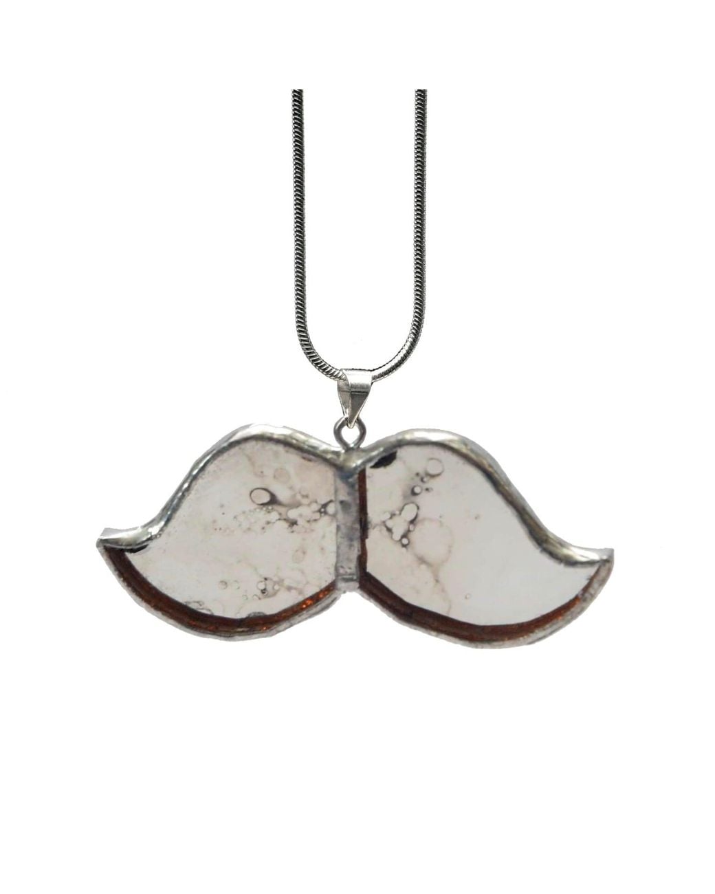 Laura Daili Gray Neutrals The Dandy Reflection Mirror Pendant