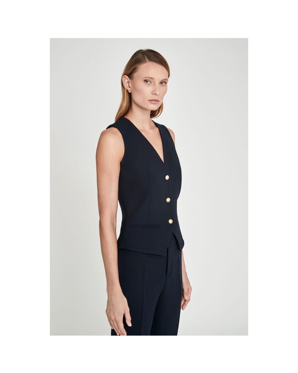 The Extreme Collection Blue Tailored Vest Atelier