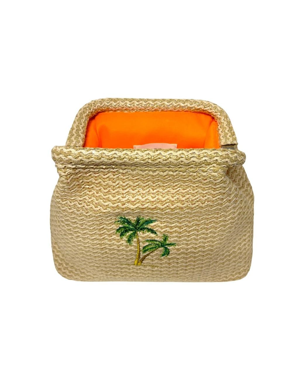 Lilly Loves Natural Palm Tree Straw Clutch