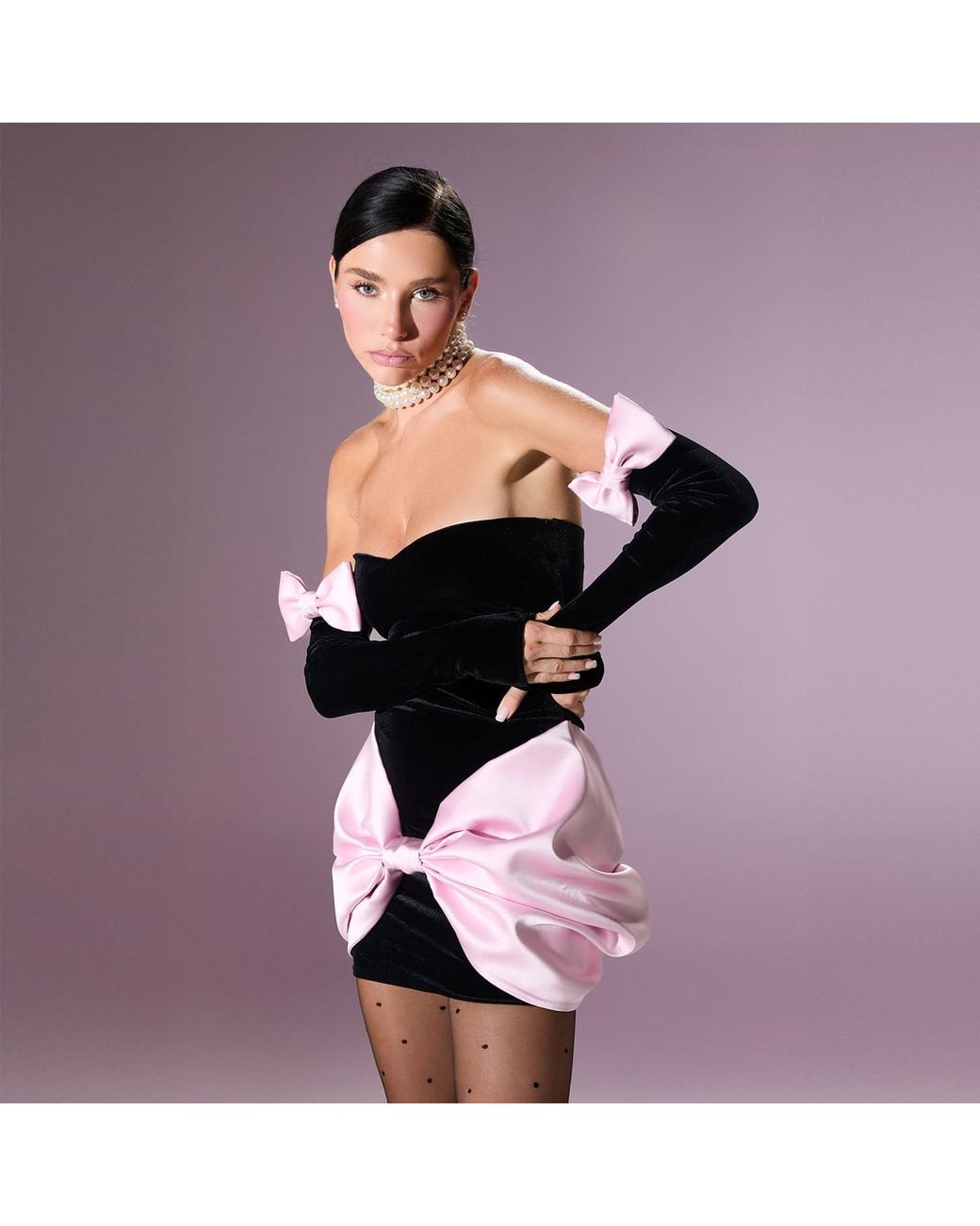 Nur Karaata Black Velvet Society Dress