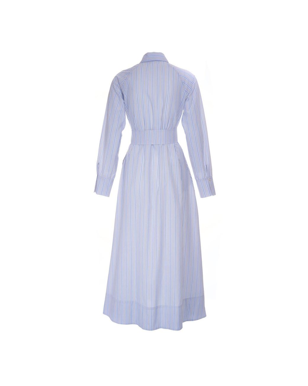 Sofia Tsereteli Blue Striped Shirt Dress