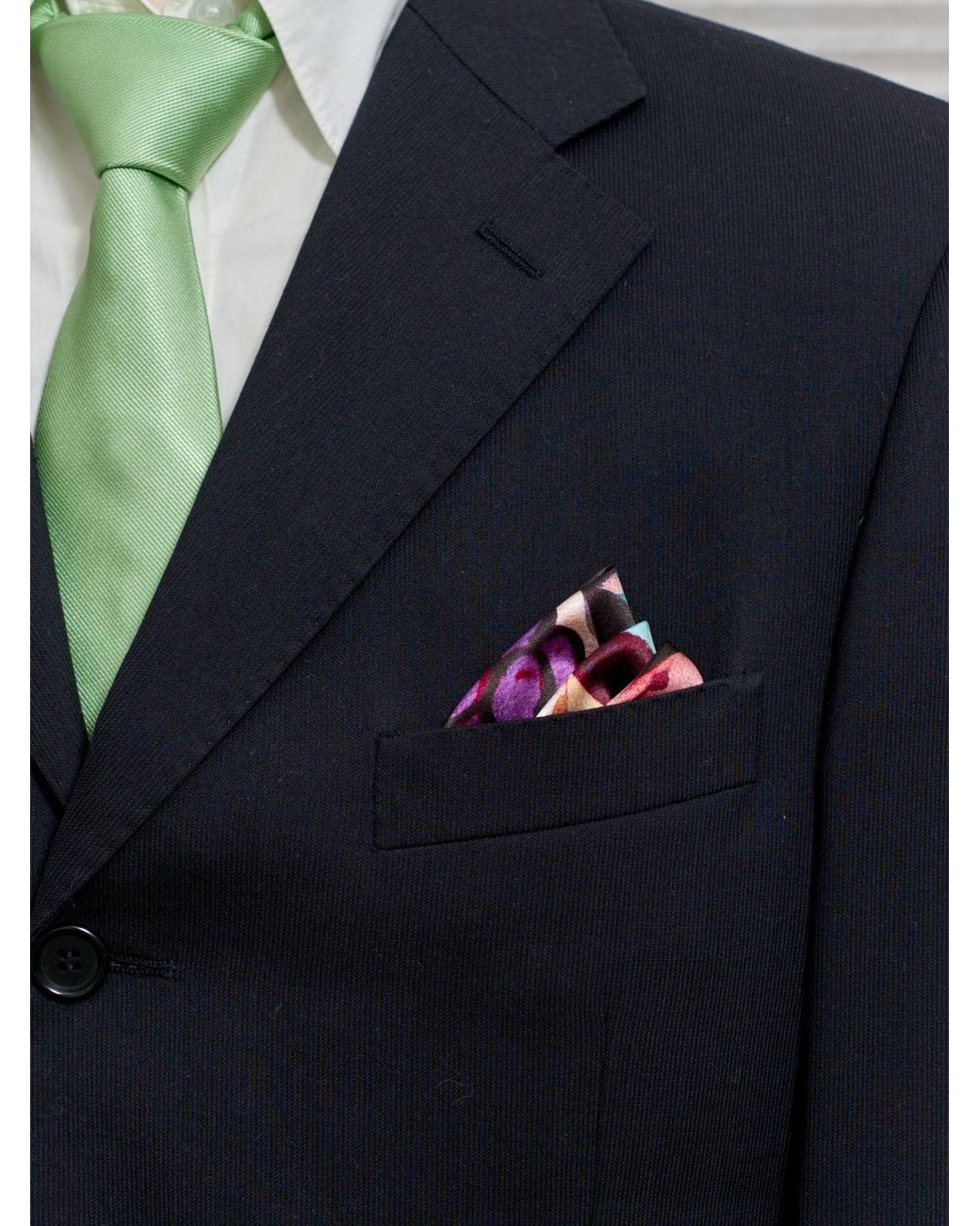 Lost Pattern Red Lost Cherries Silk Pocket Square for men