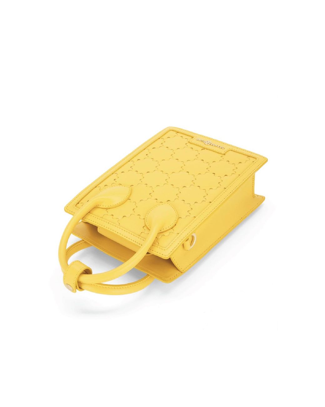 Orange Cube Yellow Quilted Impressions Mini Tote Bag