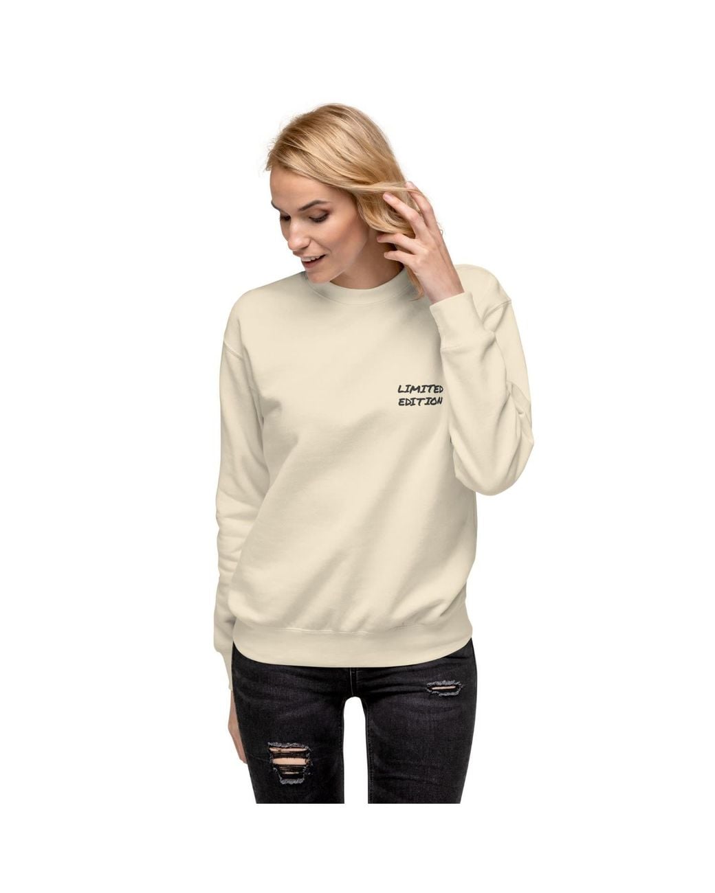 Anchor and Crew Neutrals Natural Limited Edition Annotations Organic Cotton Sweatshirt