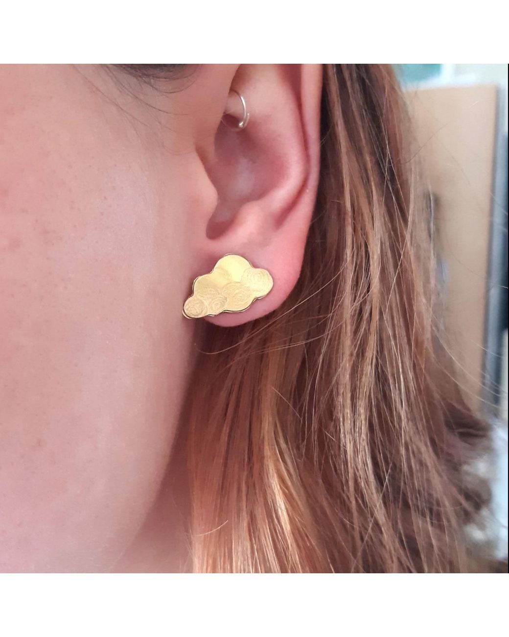 Lily Flo Jewellery Brown Cloud 9 Earrings On Solid