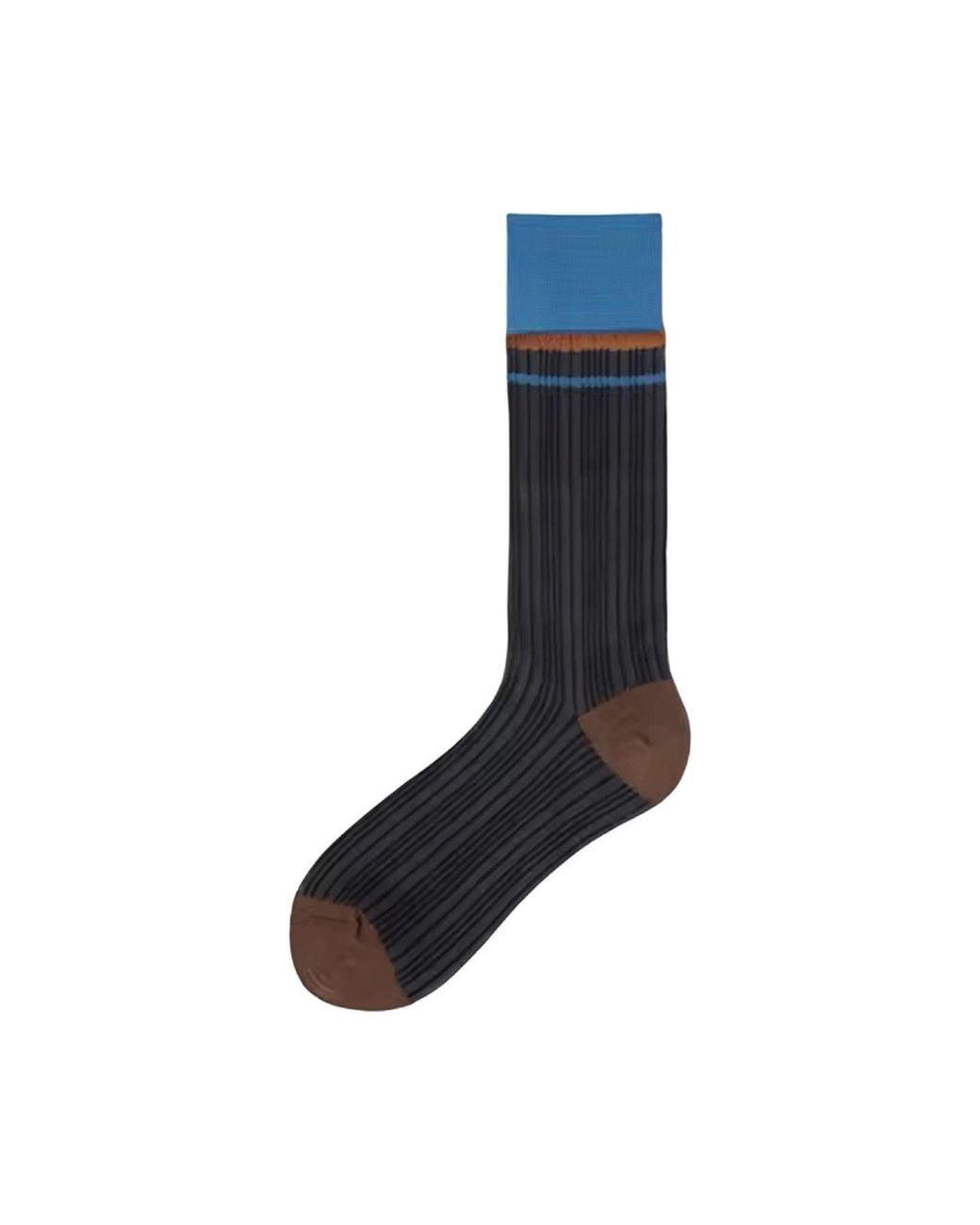 London Atelier Byproduct Blue Color Block Thin Socks