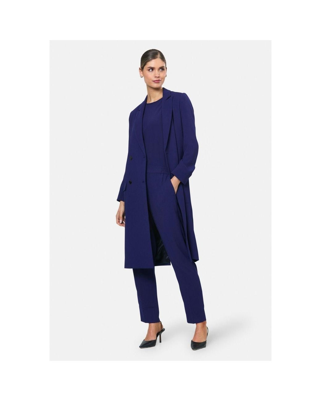 Helen Mcalinden Blue Victoria Ink Coat