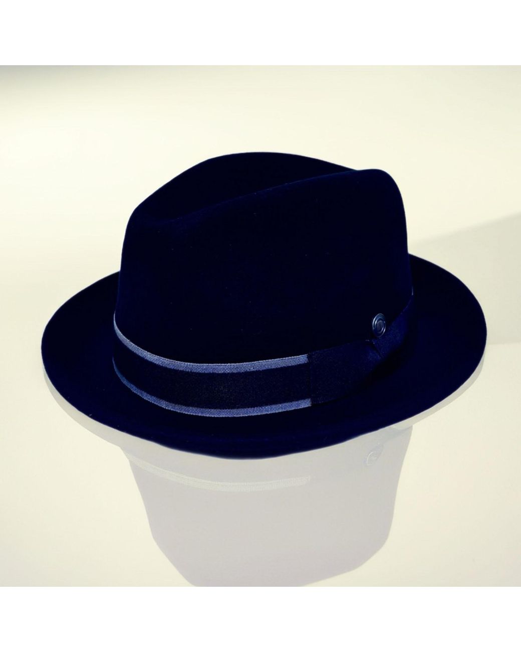 Dasmarca Hats Black Robin Wool Felt Two Tone Trilby Fedora Hat for men