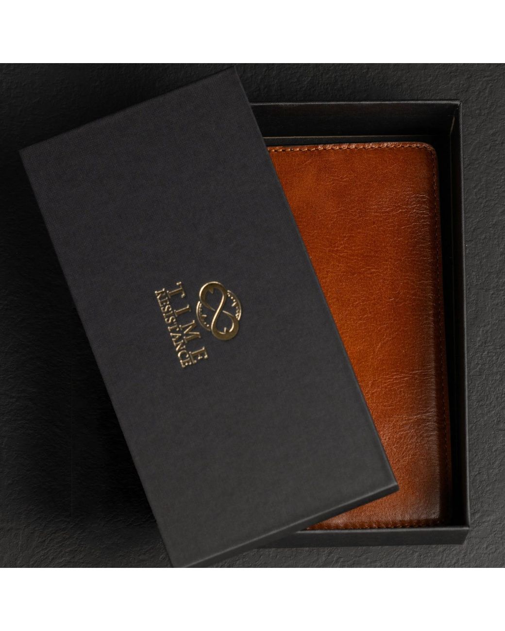 Time Resistance Brown A Coat Wallet for men