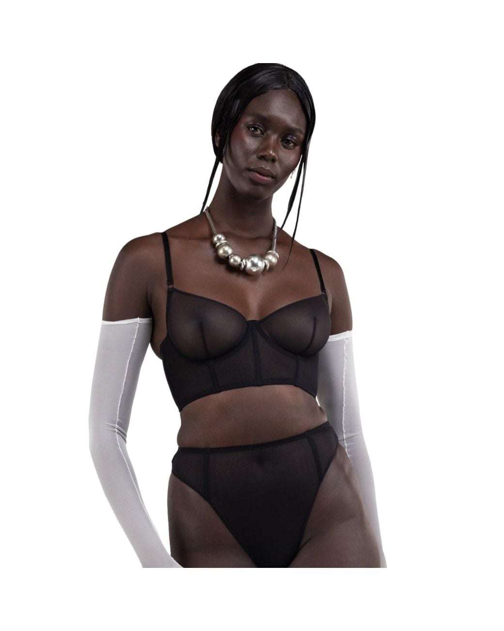 Zhilyova Gray Unnamed High-Waisted Thong