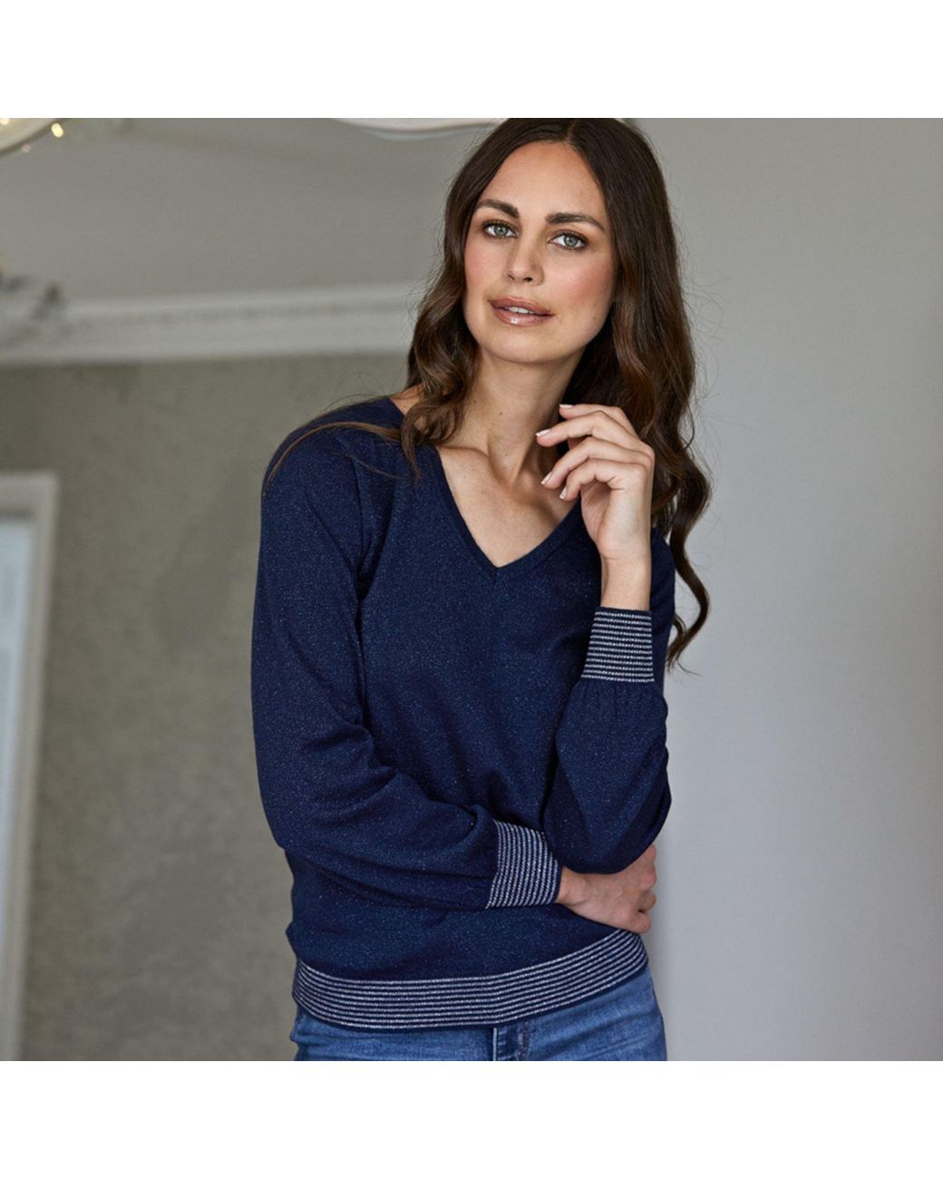 Cove Blue V Neck & Top