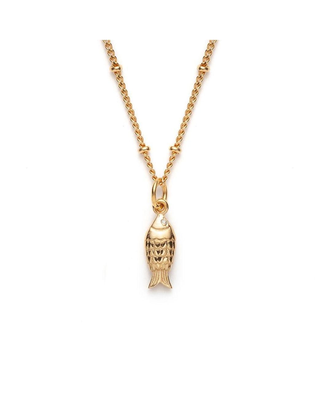With Love Darling Metallic Fish Necklace