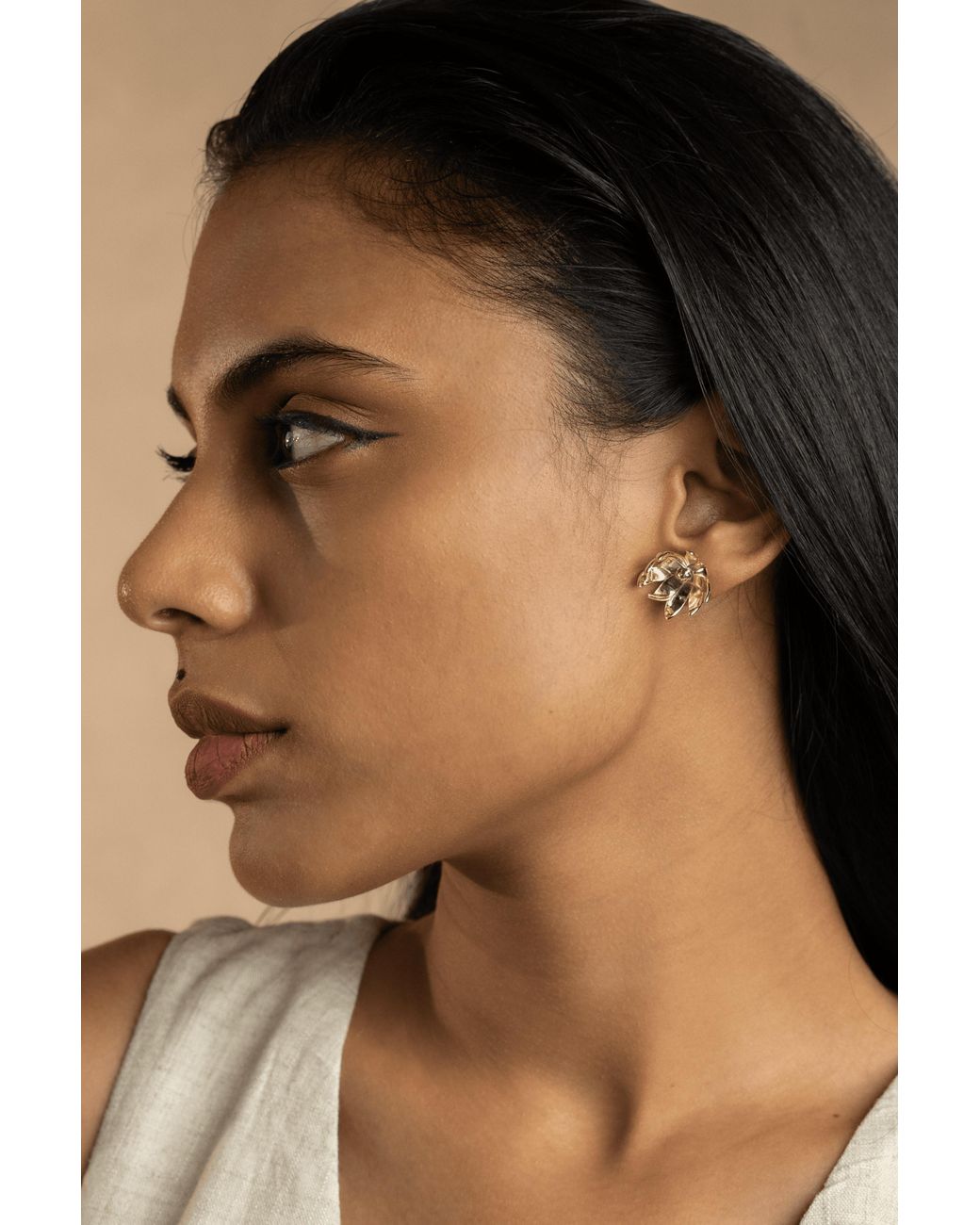 Zynnia Collective Metallic Full Bloom Studs
