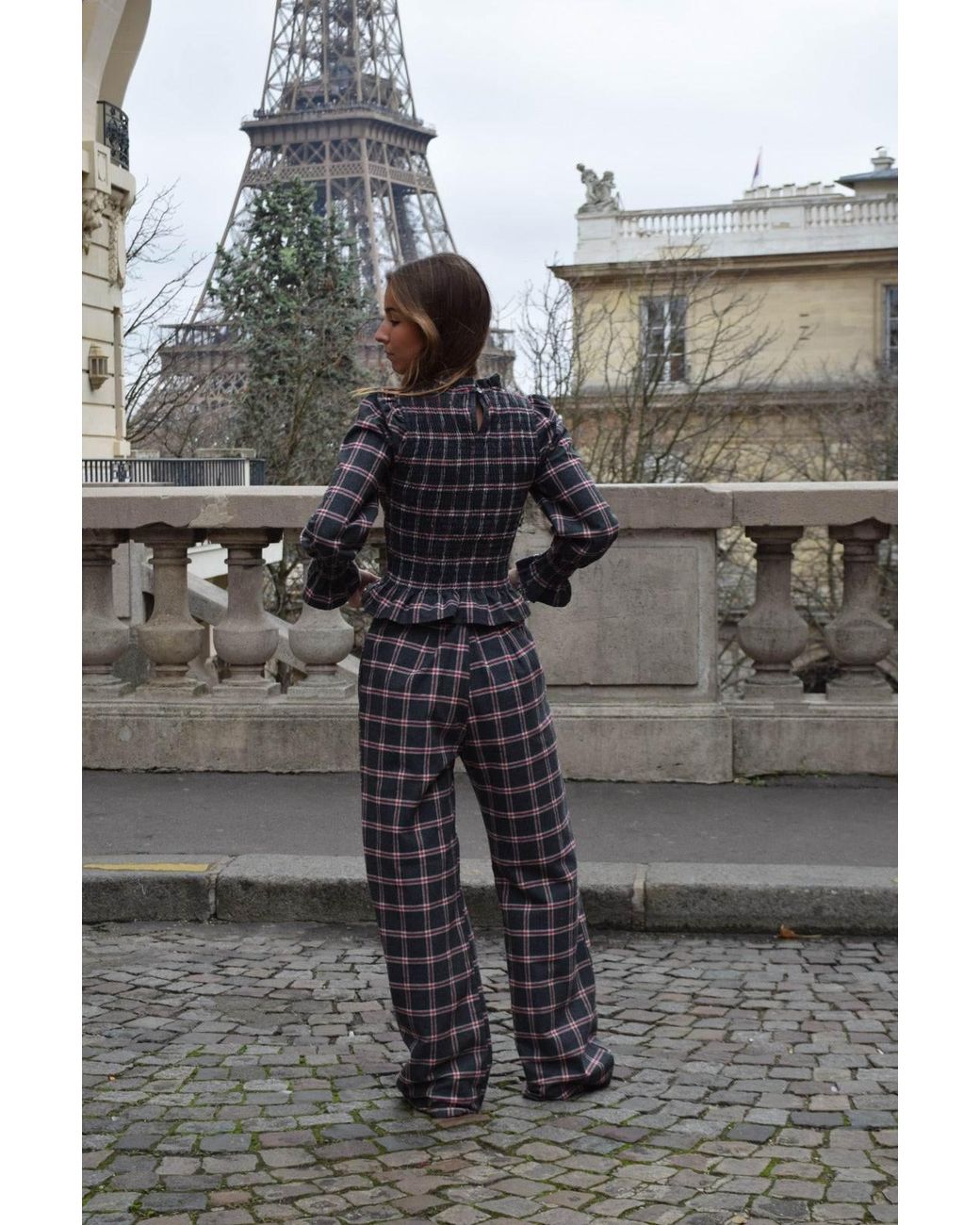 Mind Traveler Black Chia Alia And Checked Blouse