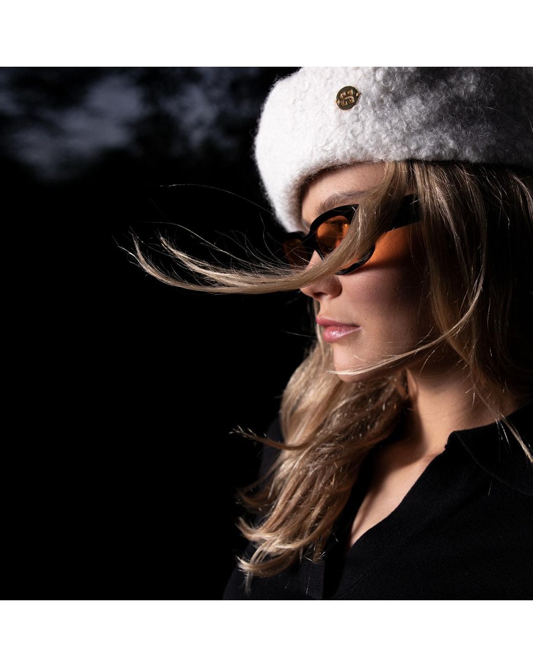 Sibi Hats White Puff Storm
