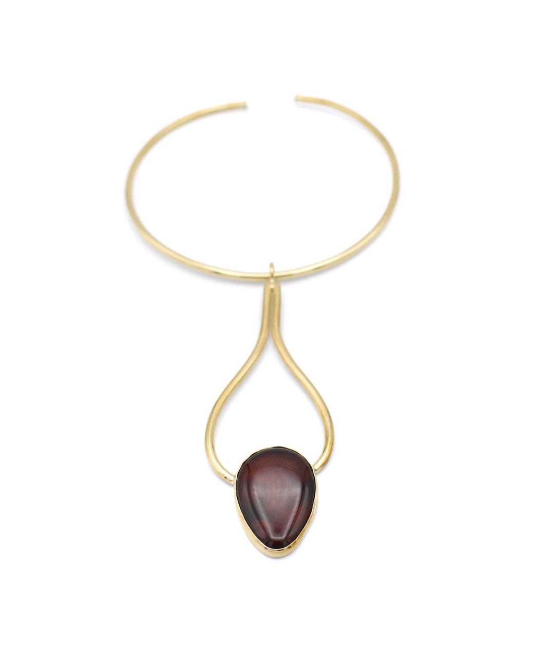 Lala Salama White Burnt Drop Choker