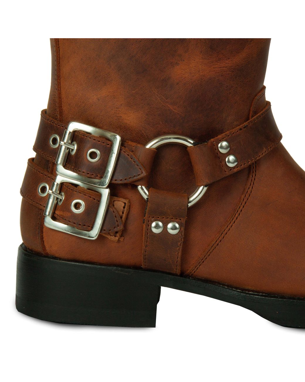 Urbnkicks Brown Tall Biker Distressed Boots