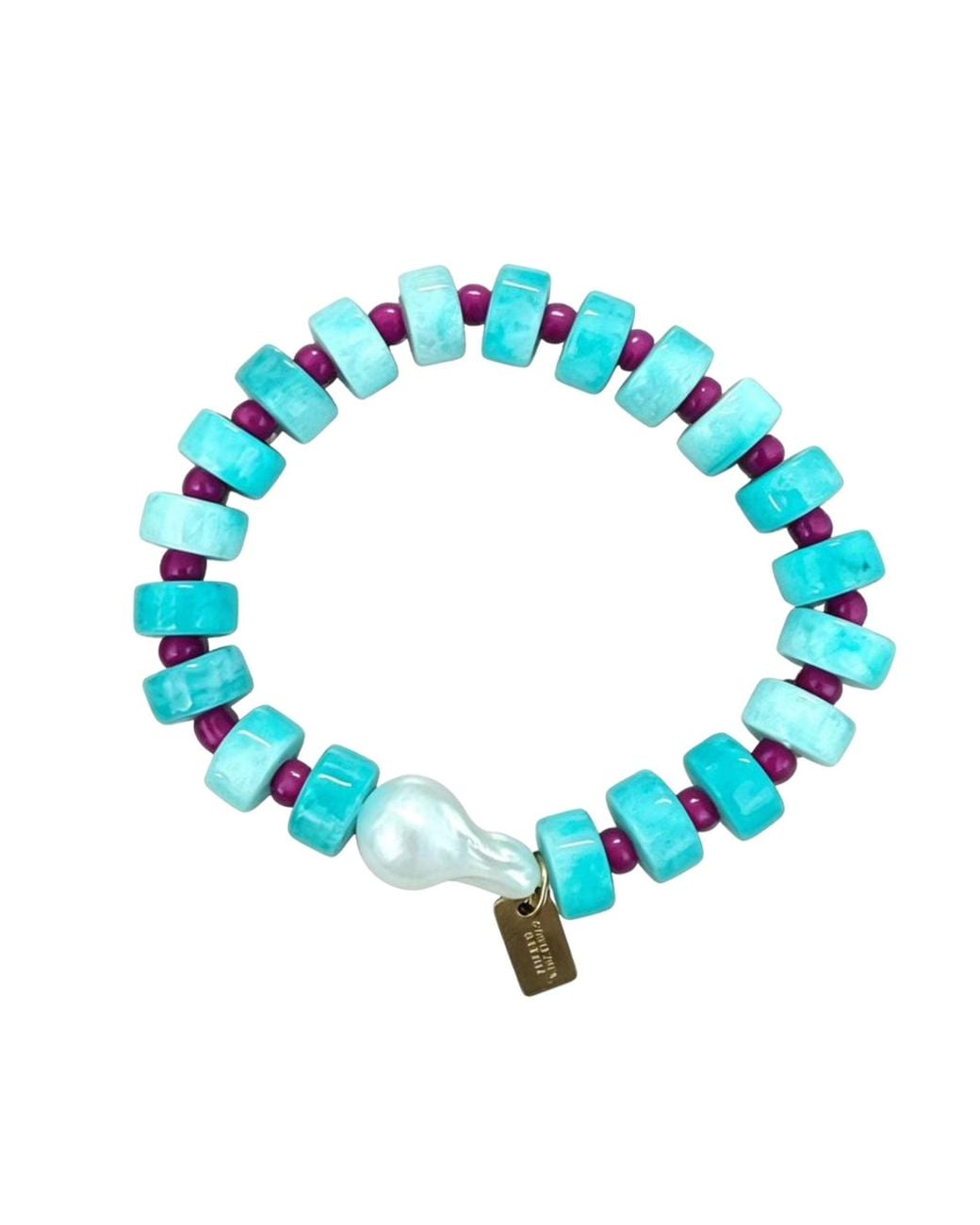 Christina Greene Blue Lighthearted Baroque Pearl Beaded Bracelet