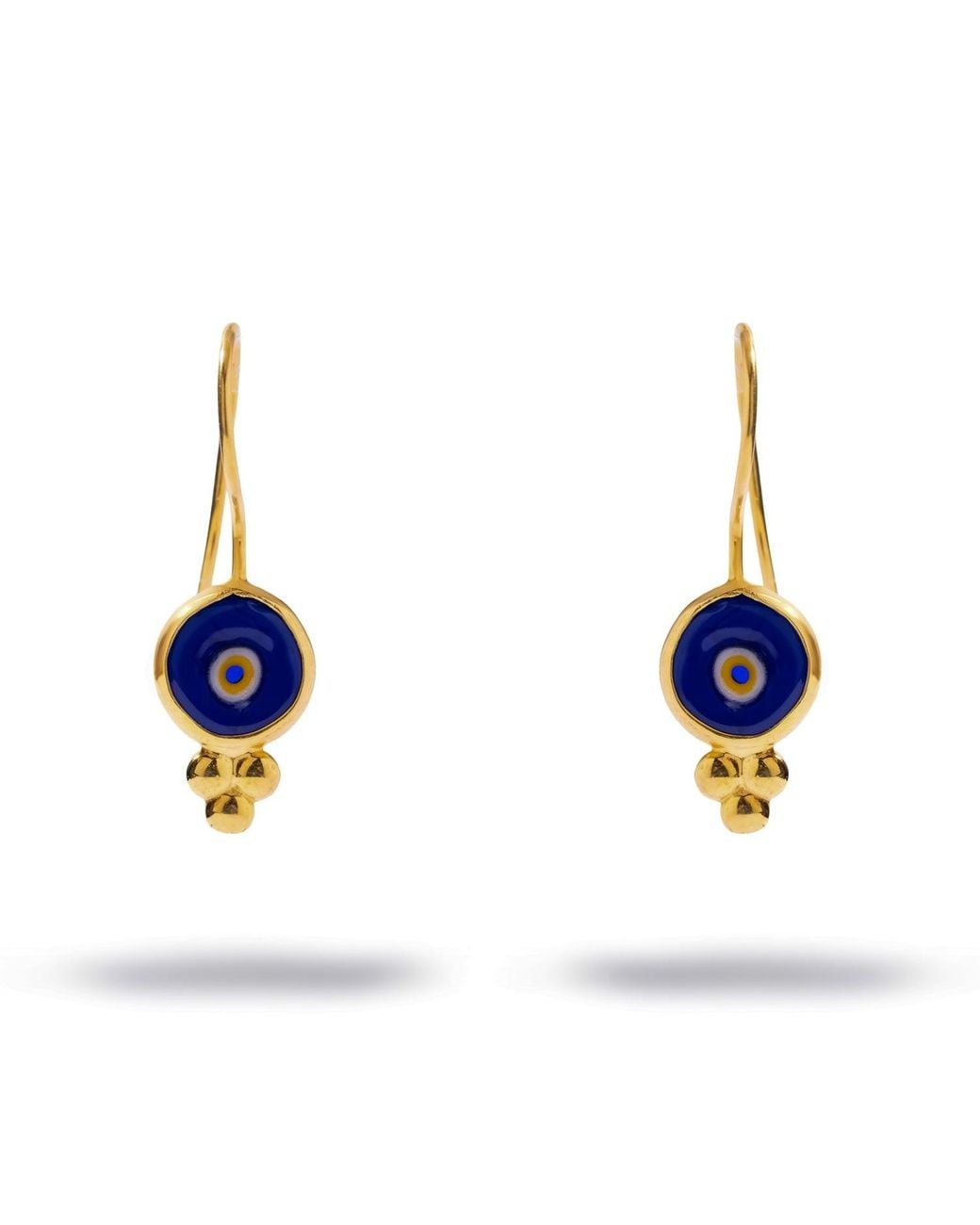 Ebru Jewelry Blue Watch Over Me Evil Eye Drop Earrings