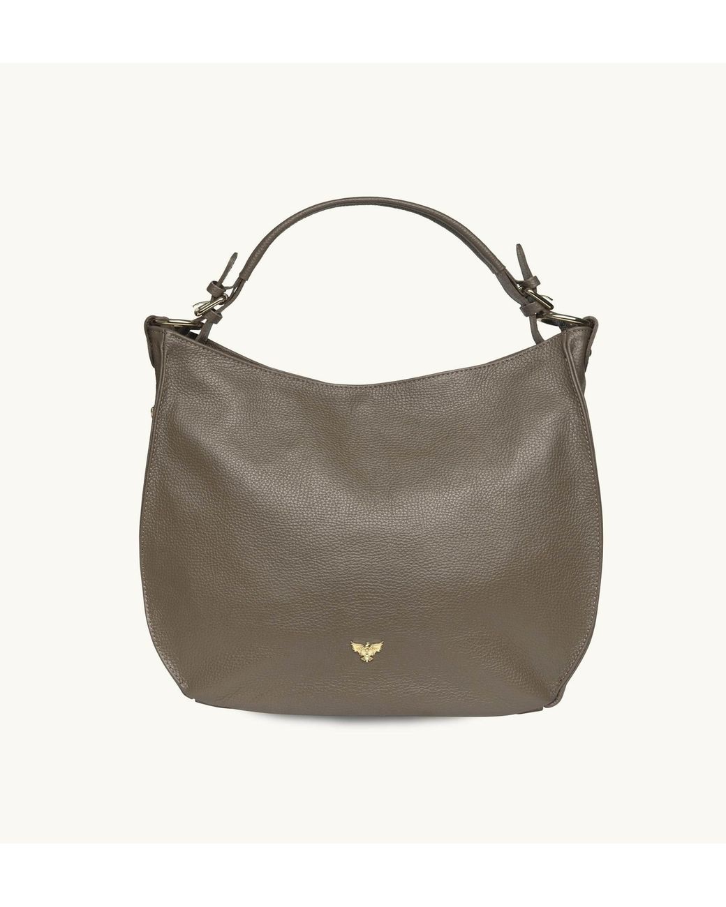 Apatchy London Gray Neutrals The Harriet Mink Leather Bag