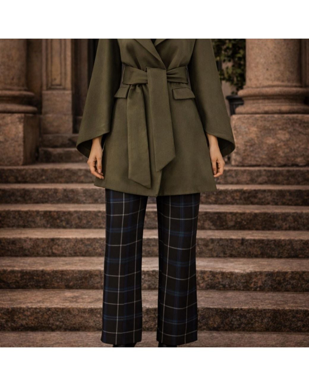 NUMBAT Blue Hazel Tartan Jumpsuit