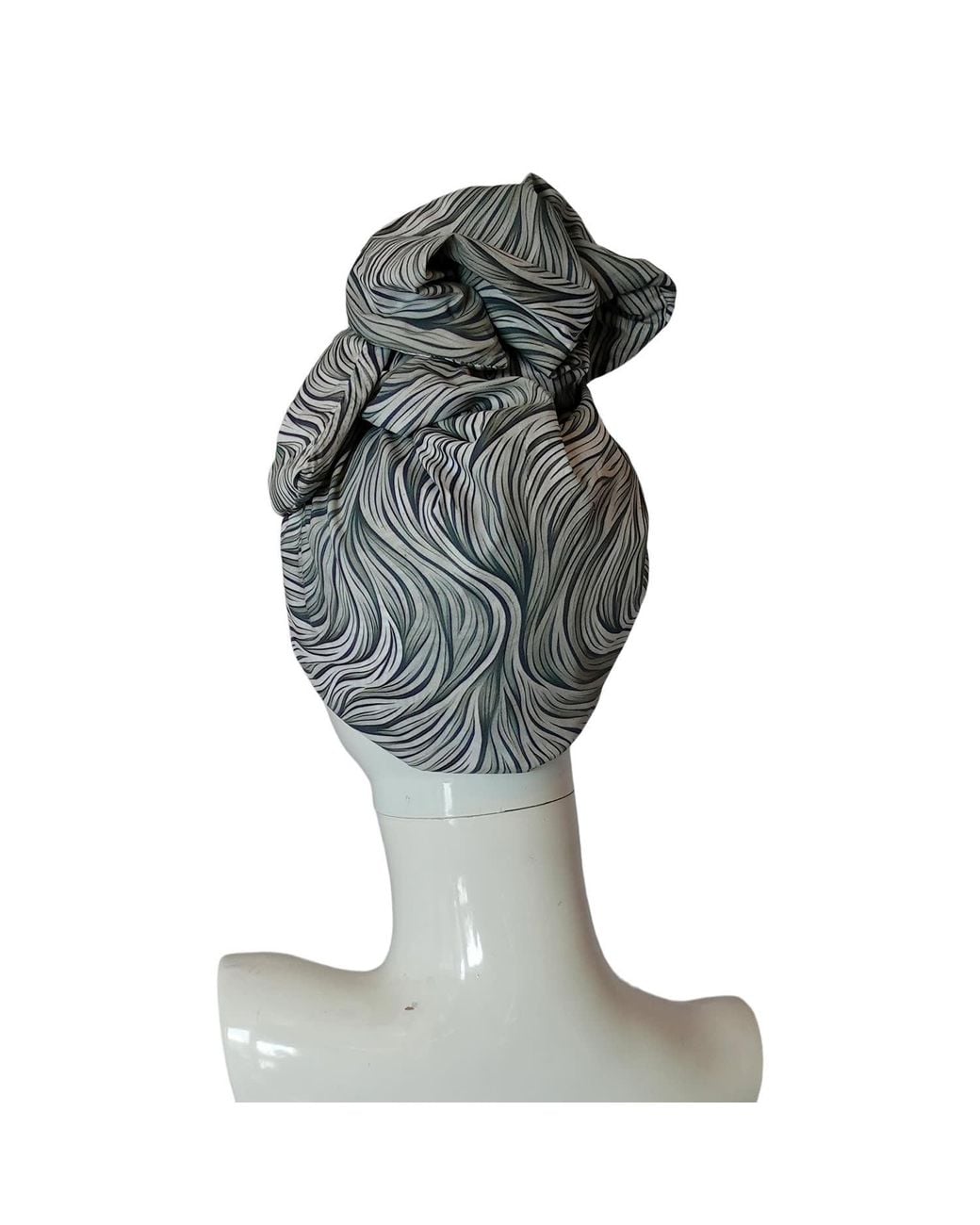 Romer Millinery Black Twisturban Turban Waves Coiffure