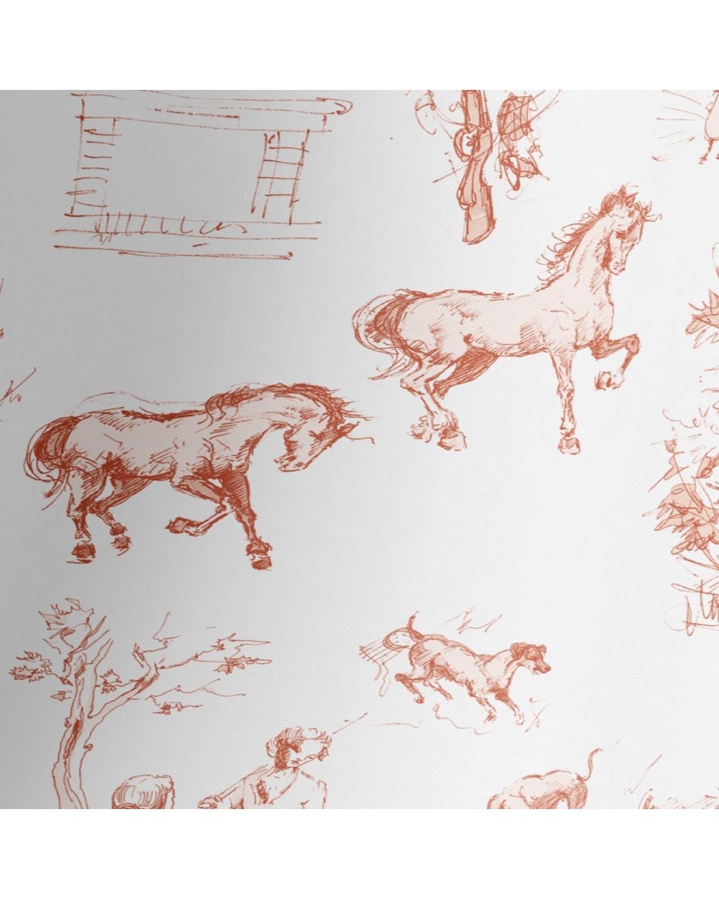 L’orangerie D’isabella Red Grace Carré Fuchsia Toile De Jouy