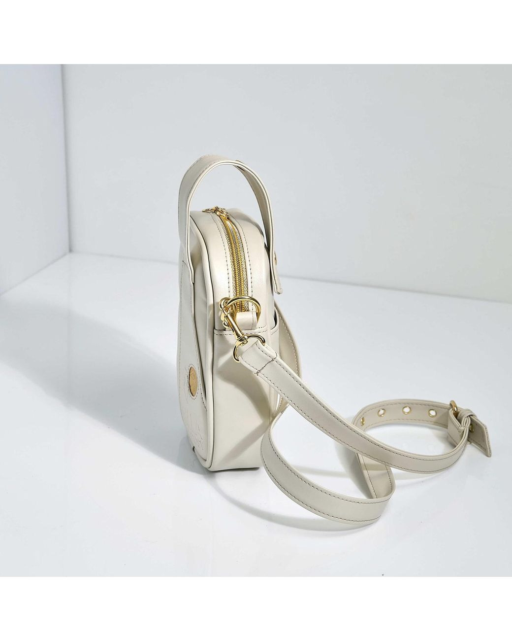 Milla Von Cosy Metallic Crossbody Bag Flex Creme