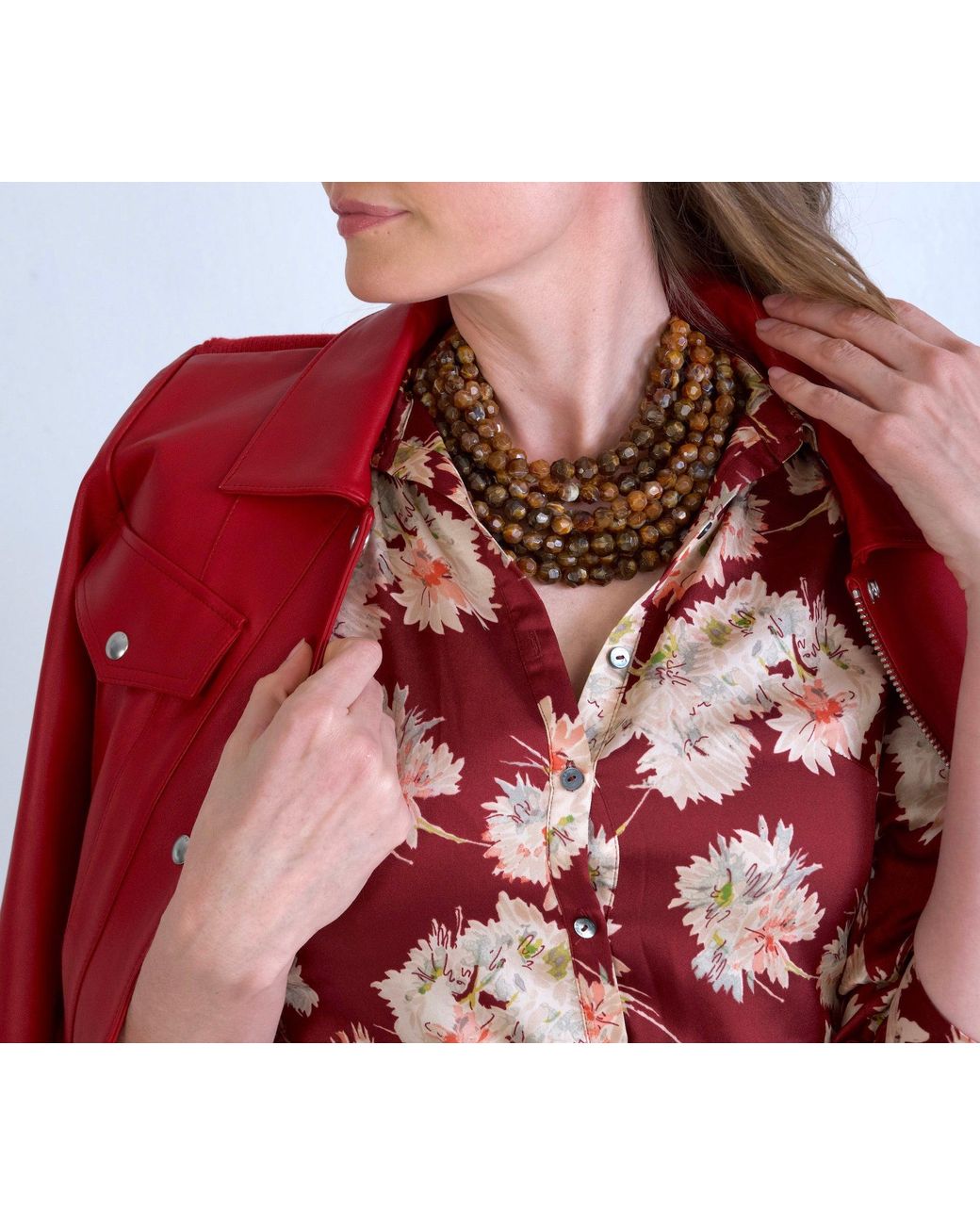 Fairchild Baldwin Brown Neutrals Bella Grace Deep Havana Necklace