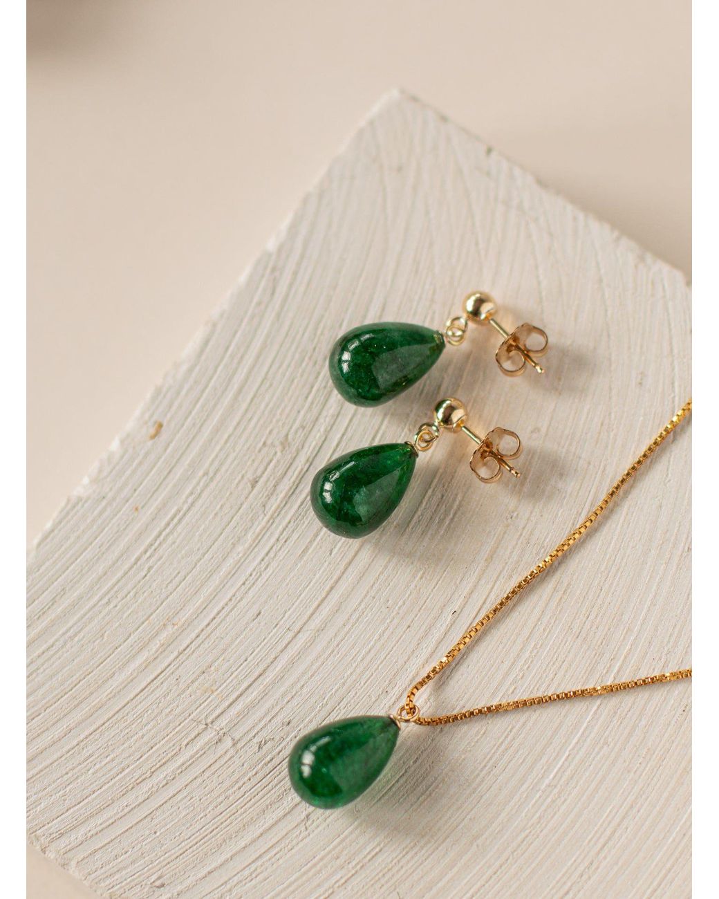 Katy Faye Green May Emerald Earrings