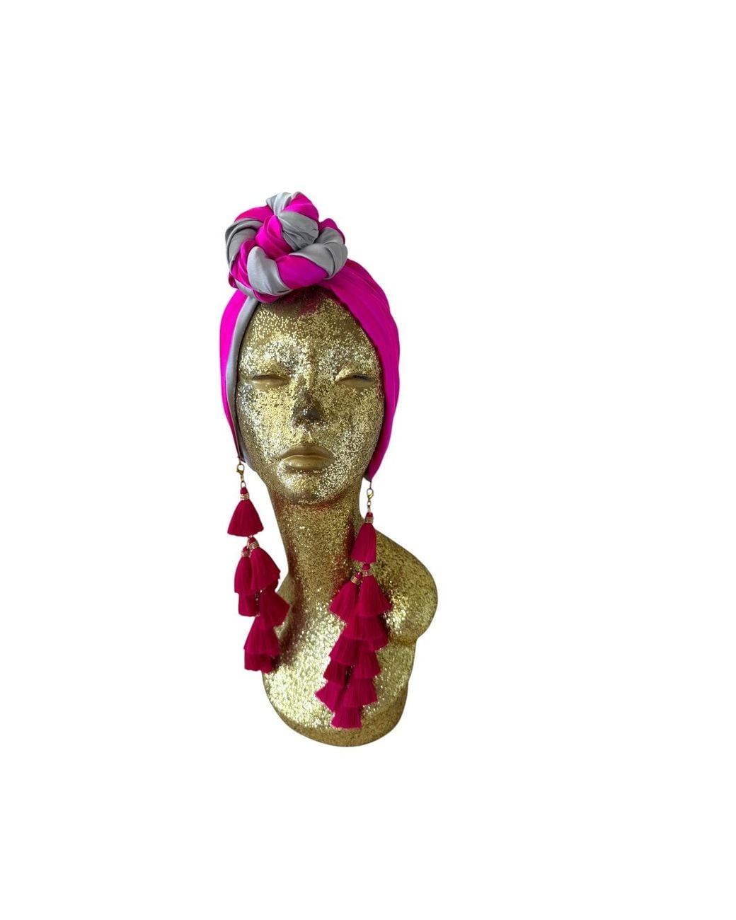Julia Clancey Pink Edith Silk Chacha Reversible Turban