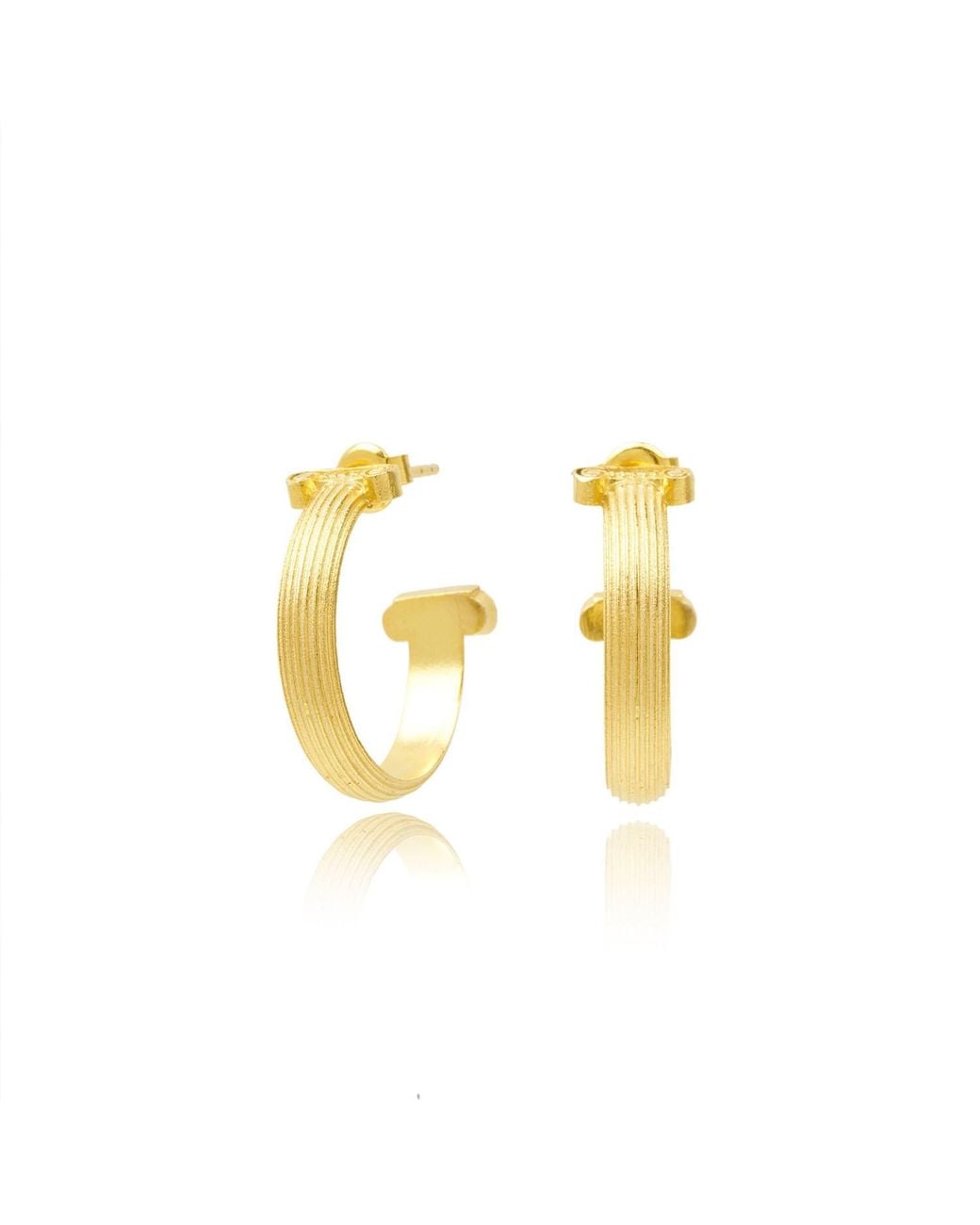 Ece London Metallic The Ionic Hoop Earrings