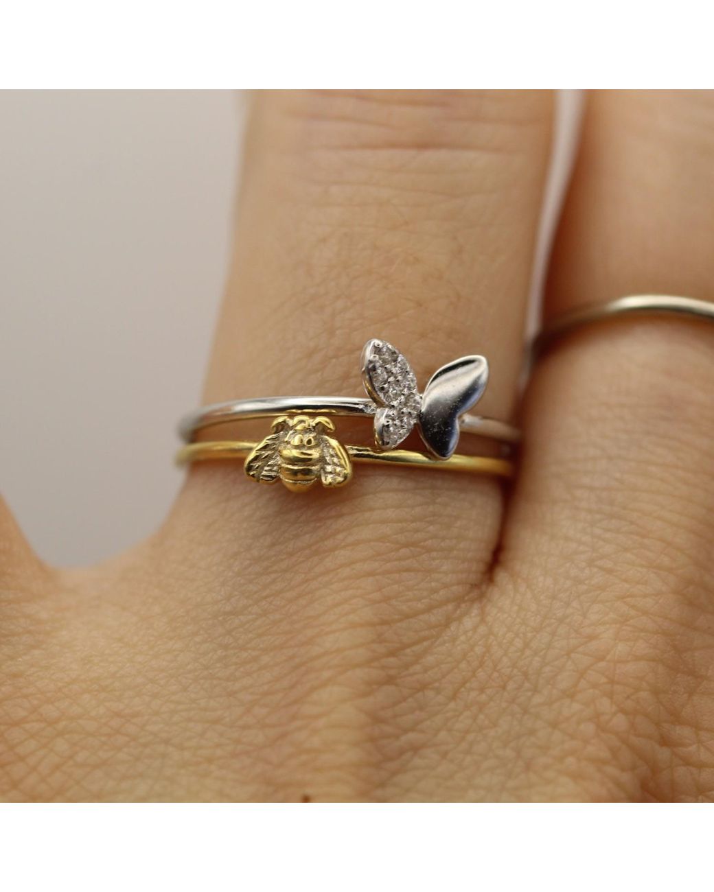 VicStoneNYC Fine Jewelry Metallic You Are My Home, My Honey Bee Ring