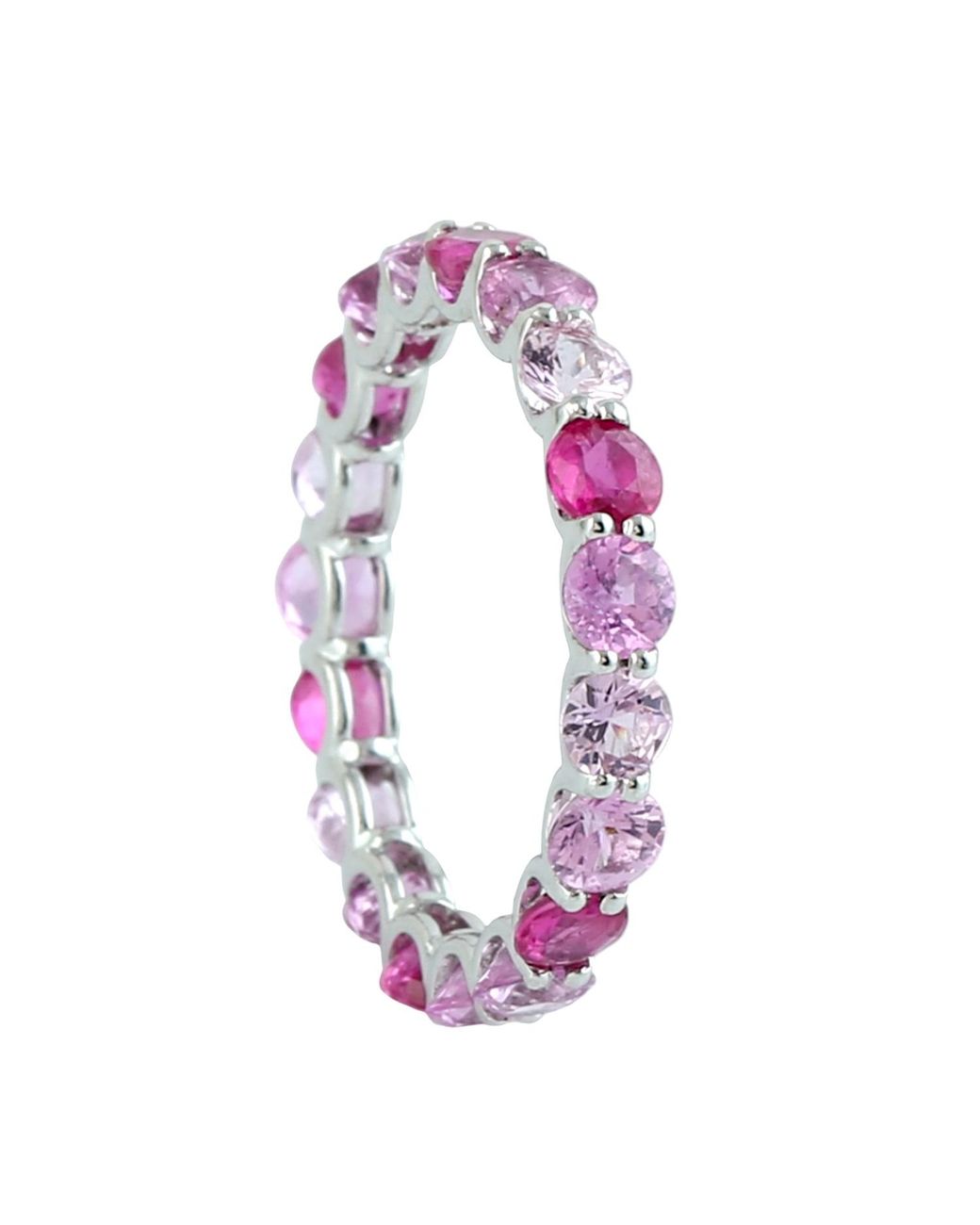 Artisan Purple 14K Ombre Sapphire Eternity Band Ring