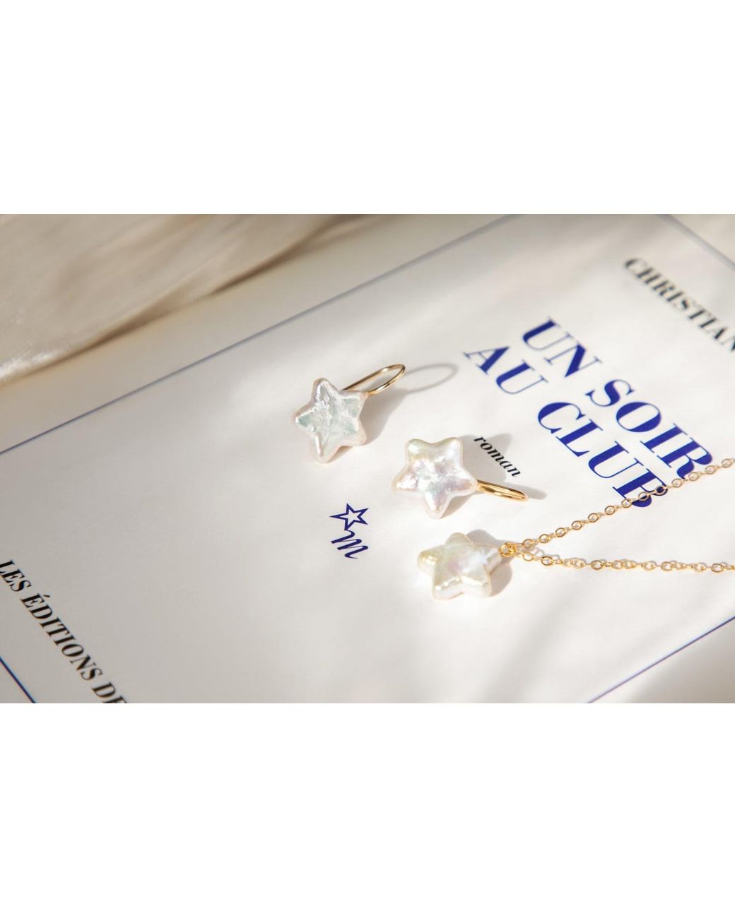 Katy Faye Metallic Celeste Pearl Necklace