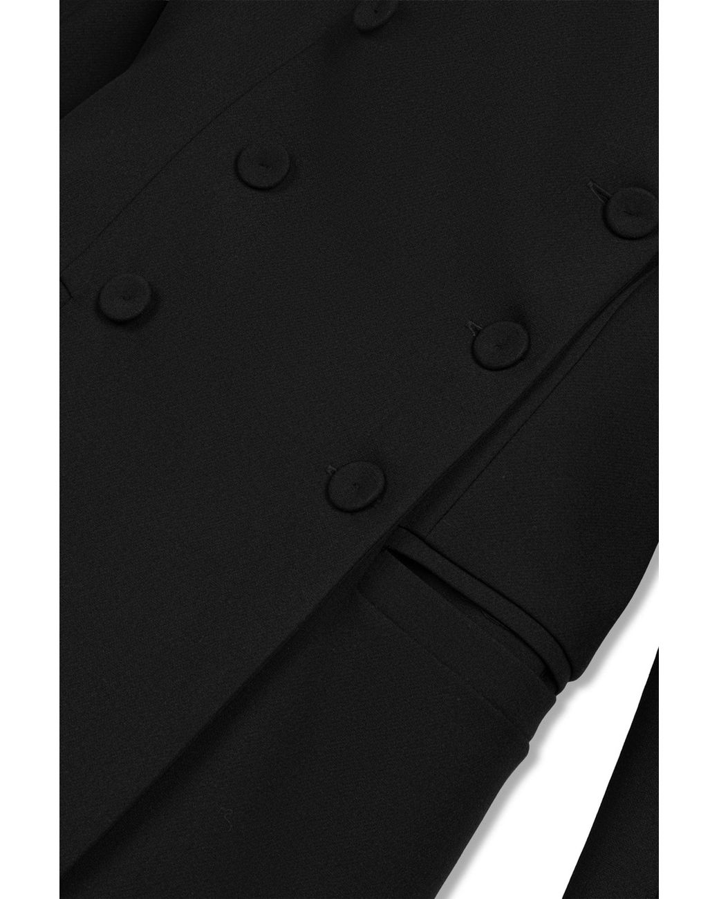 Nocturne Black Padded Shoulder Double Breasted Jacket