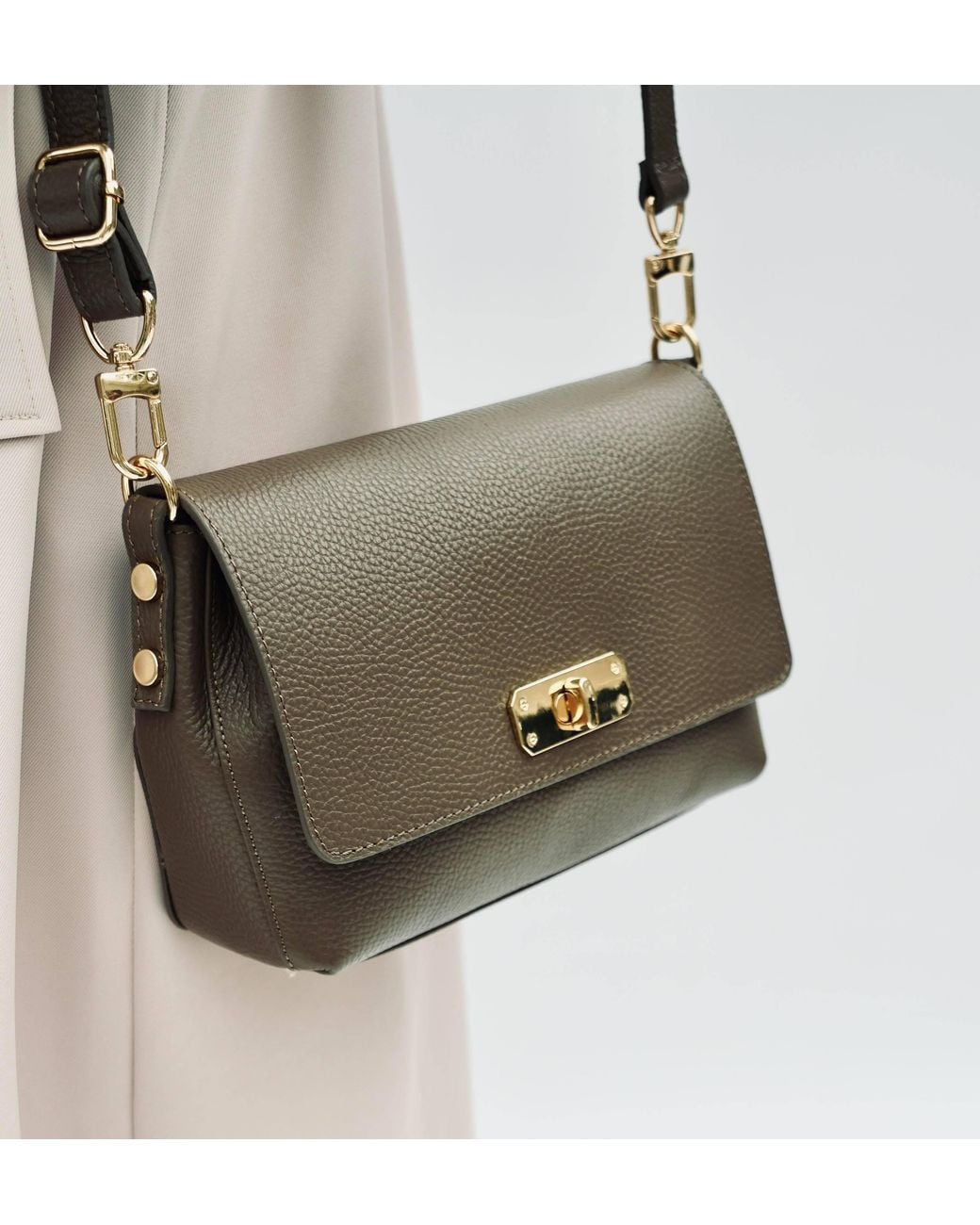 Apatchy London Brown The Maisie Midi Mink Leather Bag